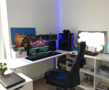 I want to put a shelf or something on the wall put should i have 1 big in the corner or 2 a bit above each other? Any thoughts?? Ideas for improvemt are welcome!