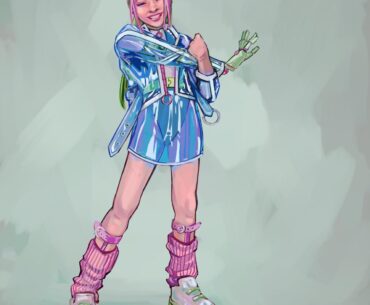 Cyberpunk girl concept art by me!