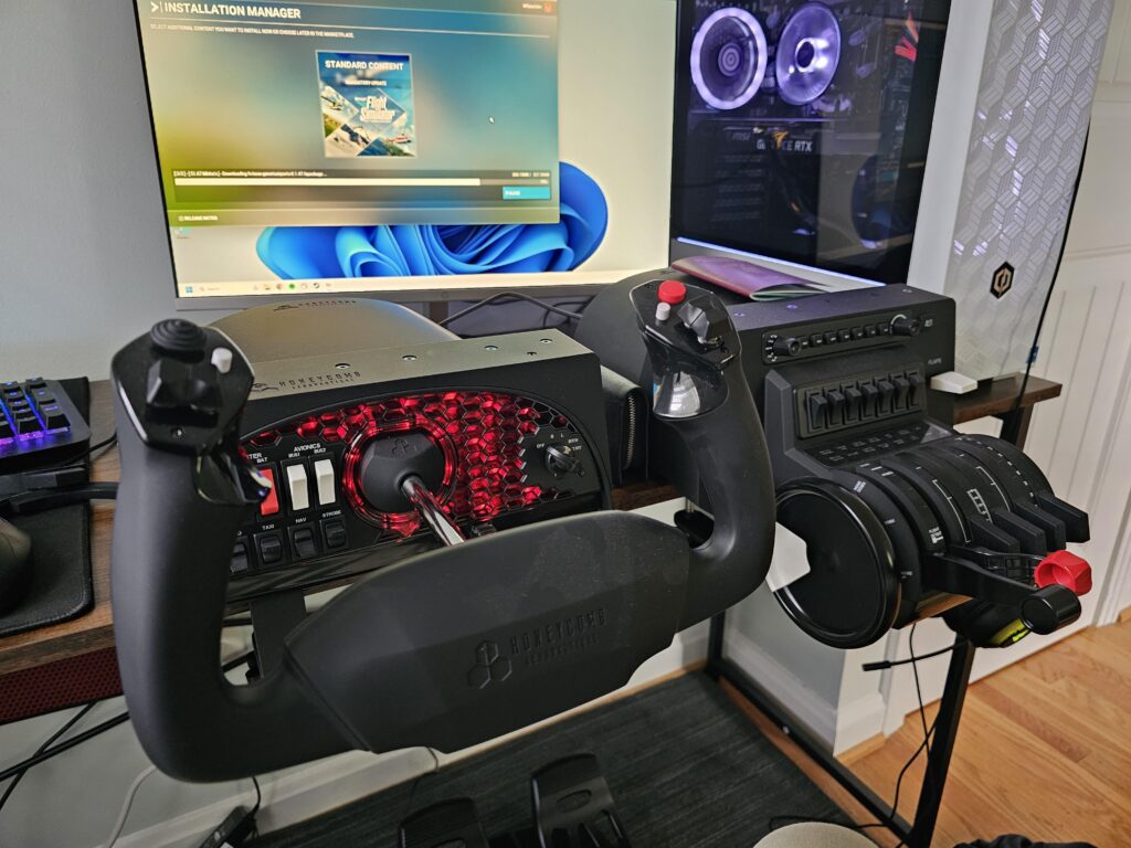 My 85 year old ex pilot grampa told me to come over and check out his new PC, and this is what I found...