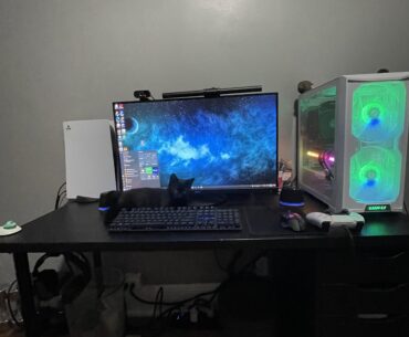 Set up is very basic… (I know) But cat