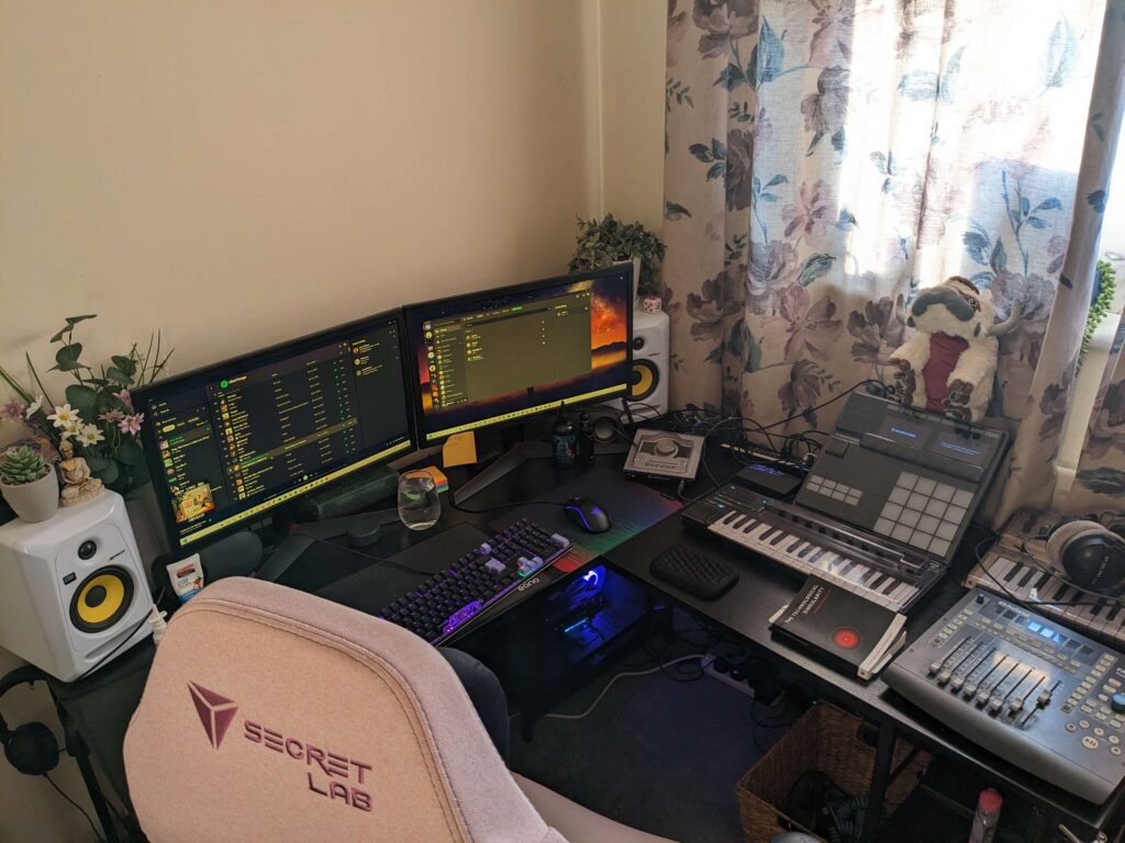 Not as fancy as most of you, but this is where your girl lives.