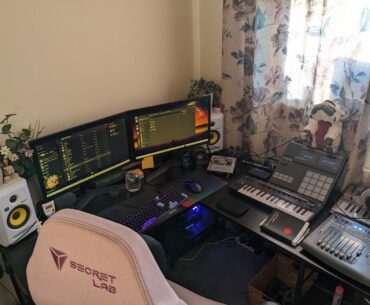 Not as fancy as most of you, but this is where your girl lives.