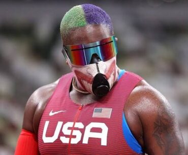 Raven Saunders, Olympic shot putter. Googled her for the mask; stayed for the aesthetic.