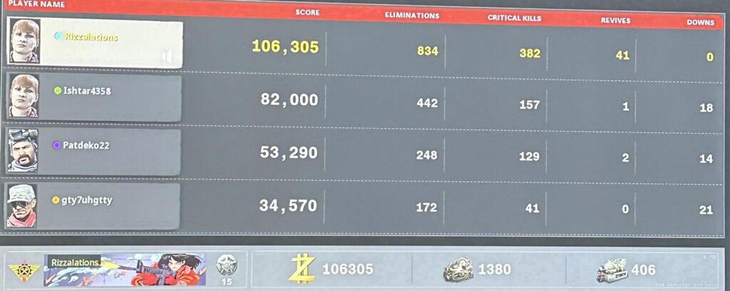 Played medic in zombies