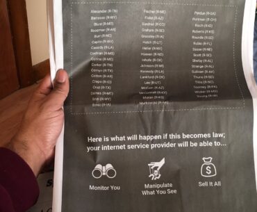 Private Internet Access, a VPN provider, takes out a full page ad in The New York Time calling out 50 senators.
