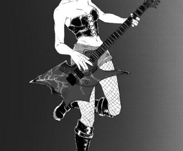 Recent rockergirl commission by me!