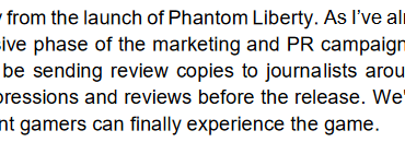 Review codes will be send out in "next two weeks"