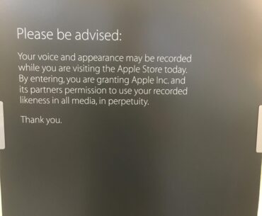 When walking into a store equals signing a waiver.