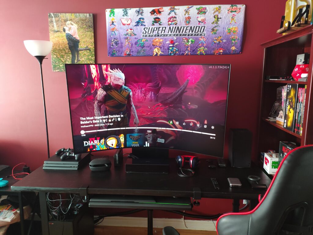 New setup using butcher block.
