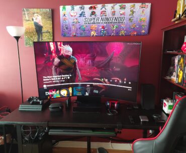 New setup using butcher block.