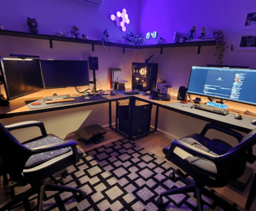 Waifu and my setup.