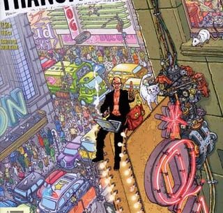 What are some other series/franchises that depicts cyberpunk in a vibrant and colorful way?