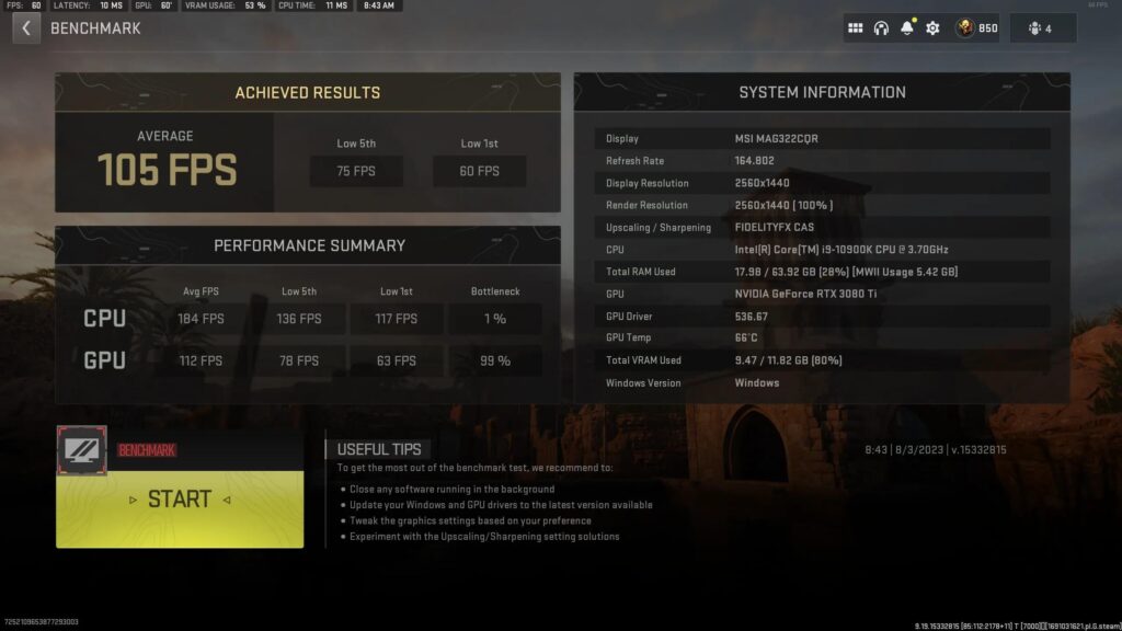 What can I do to improve that FPS? I feel like I should be cresting the lower 200s