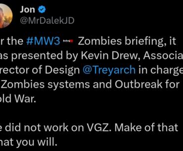 Treyarchs main team will likely be developing MW3 Zombies