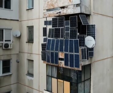 Pensioner living in Sofia, Bulgaria, became tired of paying insanely high electric bills and decided to cover his apartment window with solar panels to generate his own power.