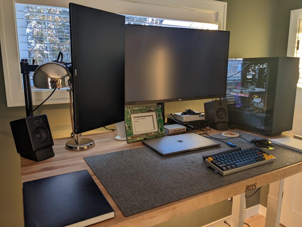 Morning lighting in my WFH corner