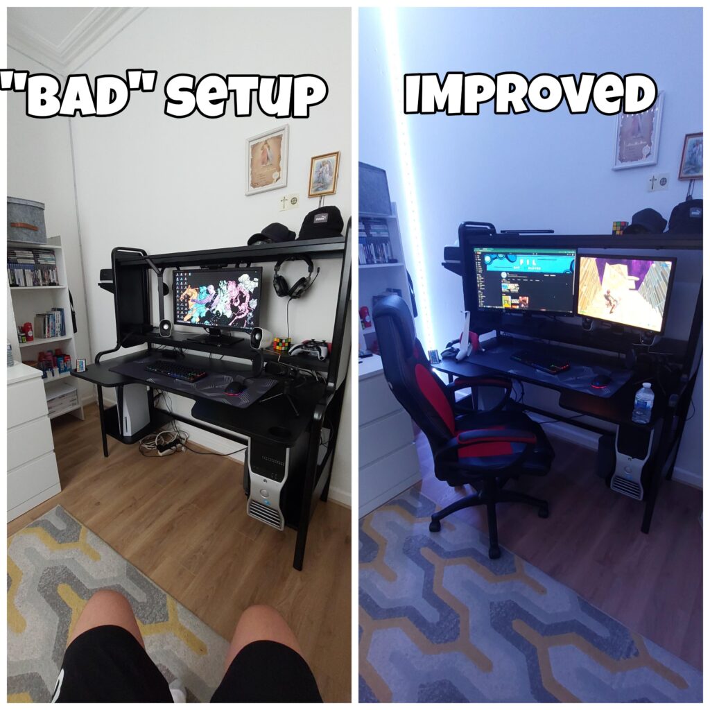 After many useful tips this is my upgraded setup with an extra monitor (there is one cable that i couldn't do anything with so therefore i will replace it when I go buy a new cable)