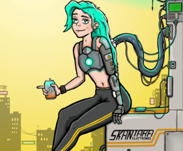 Cyber girl made by me. Do you think this "cartoony" style works with cyberpunk theme ?