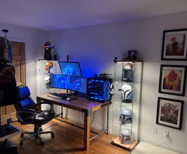 Really digging the NZXT H9 with the Lian Li fans. Next step is upgrading the desk!