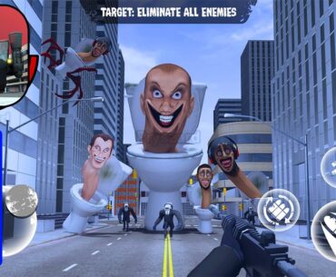 Skbidi Toilet War: FPS Shooter - Gameplay Walkthrough Part 1 Levels 1-6 (iOS, Android)