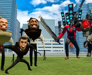 UPGRADE SPEAKERMAN TITAN AND CAMERAMAN TITAN VS ALL 1-58 SKIBIDI TOILET BOSSES in Garry's Mod
