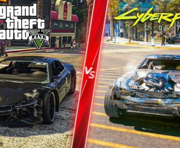 Cyberpunk 2077 Patch 2.0 vs GTA 5 - Direct Comparison! Attention to Detail & Graphics! ULTRA 4K