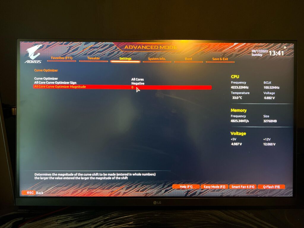 Cant change PBO magnitude on b650i?
