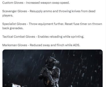 The gloves gear from MWIII