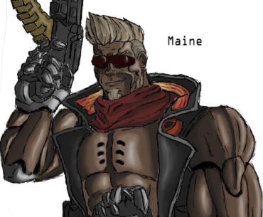 Decided to make some fanart of our chromed up punk Maine!