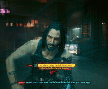 PSA: In the mission "Automatic Love" do NOT select the option "Fucked in the head worse than me". This will make the glitch effect stay forever. Lost a good amount of progress due to this.
