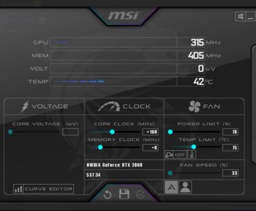 Underclocking/undervolting RTX 2060