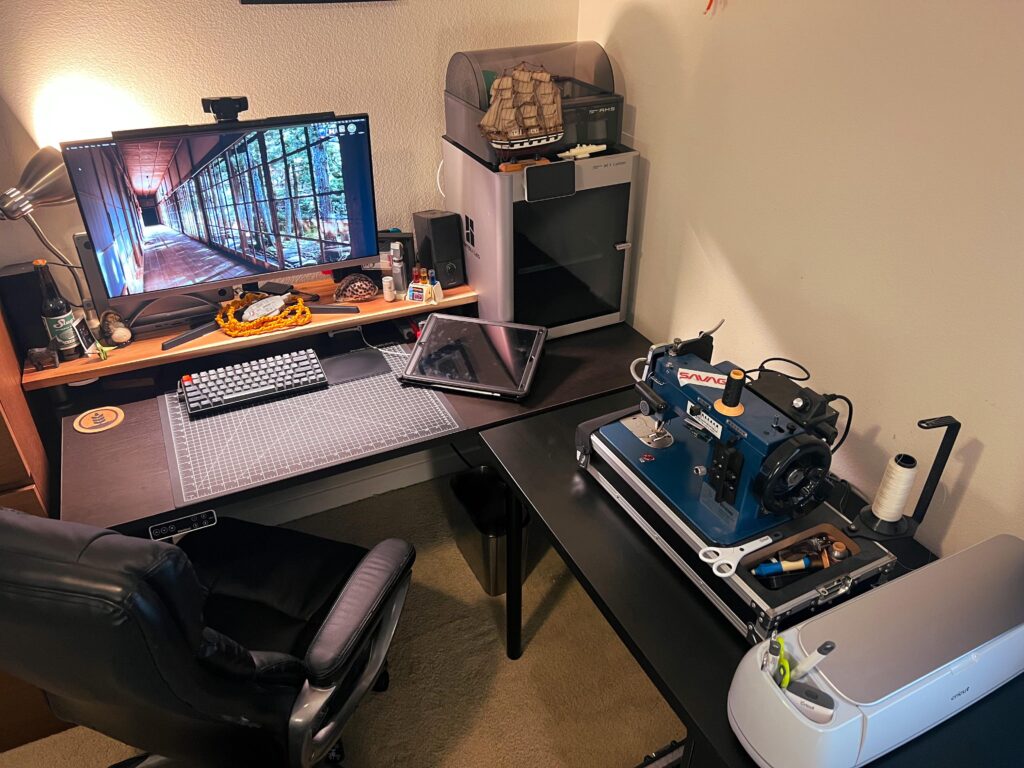 Pretty darn close to my grail setup for my super small space! I think I’ll add some artwork and/or a pegboard for tools?