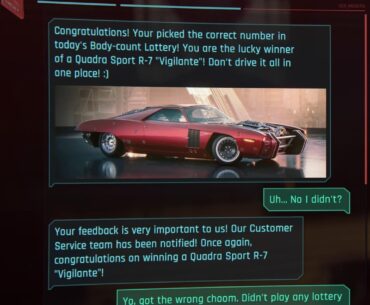 The in-game explanation for how you get the preorder car was hilarious.