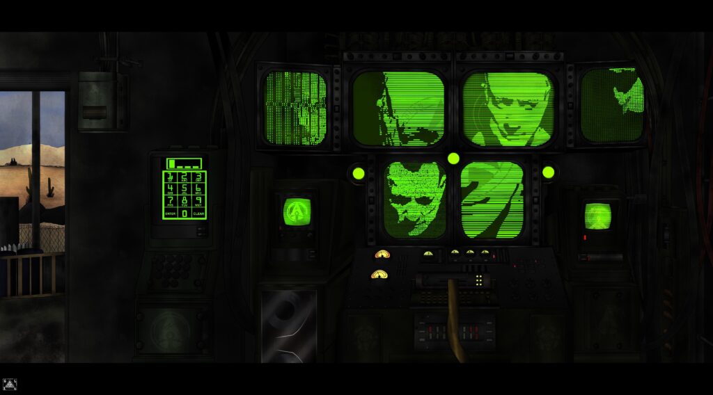 Does anyone know who the guy on Rushmore's monitors actually is