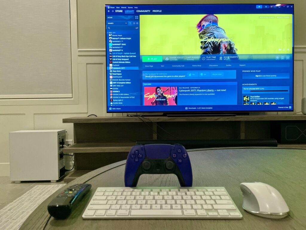 77” LG G2 OLED, RTX 4090, Ryzen 7800X3D, Sit On the Couch With a Controller = Zen 🧘
