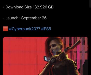 Phantom Liberty is apparently 33GB in size on PS5