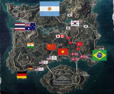 PNC Lootspots of all teams in Erangel