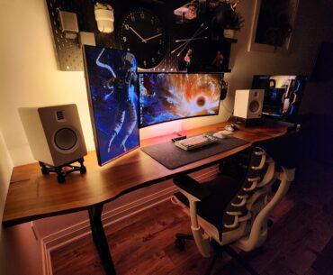 I've added a bit of warm lighting behind everything, I can't beleive how much cozier it feels.