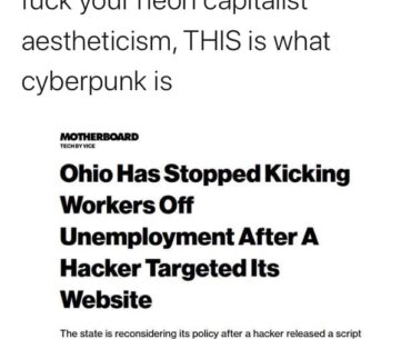 Cyberpunk is now. Thoughts?
