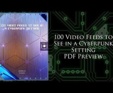 Preview of "100 Video Feeds To See in a Cyberpunk Setting" TTRPG Supplement