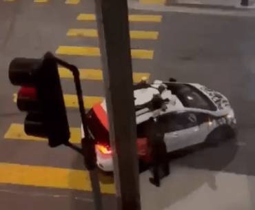 Taking a hammer to a self driving car.