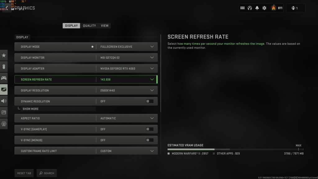help pls I cant change my refresh rate. Is it a bug?