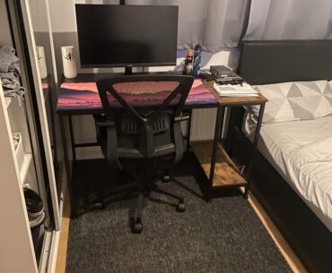 My (very) average setup, minus the PC as I couldn’t afford it. I’m saving tho so should be able to in a few months 🤞