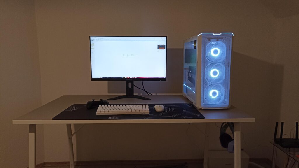 How to hide LED strip cables when using LED strip around the deskmat?