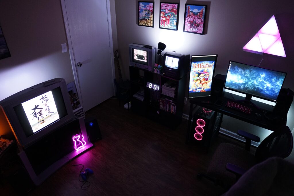 All lit up.