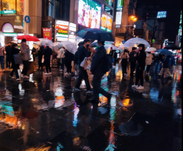 Dotonburi, Osaka after the rain