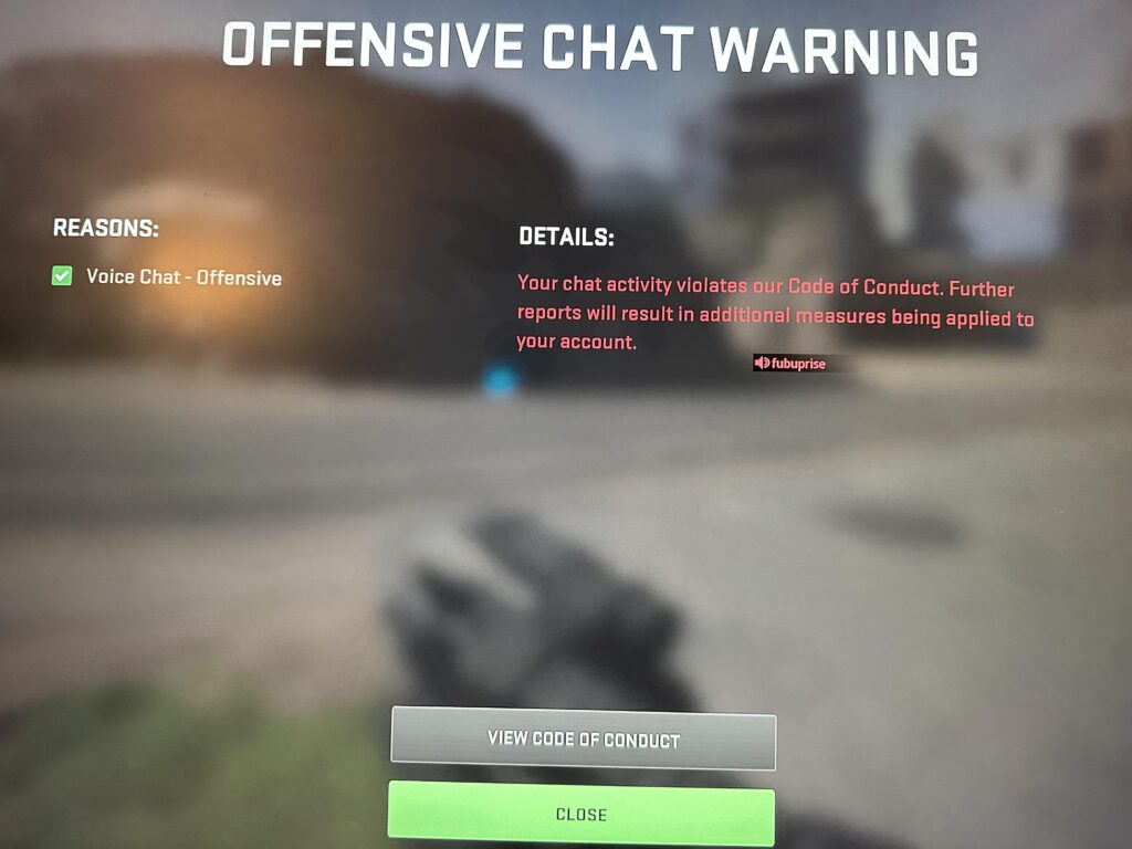 lol my mic was muted didn’t say a word the whole match