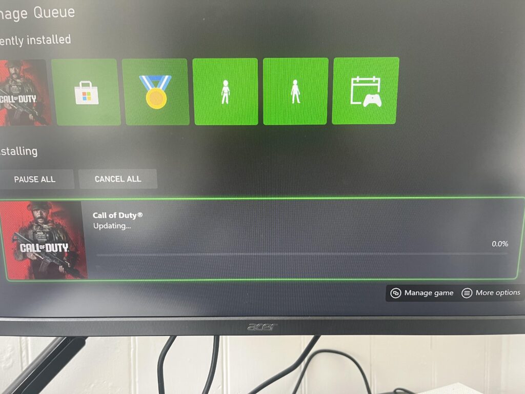 COD updating, but not updating