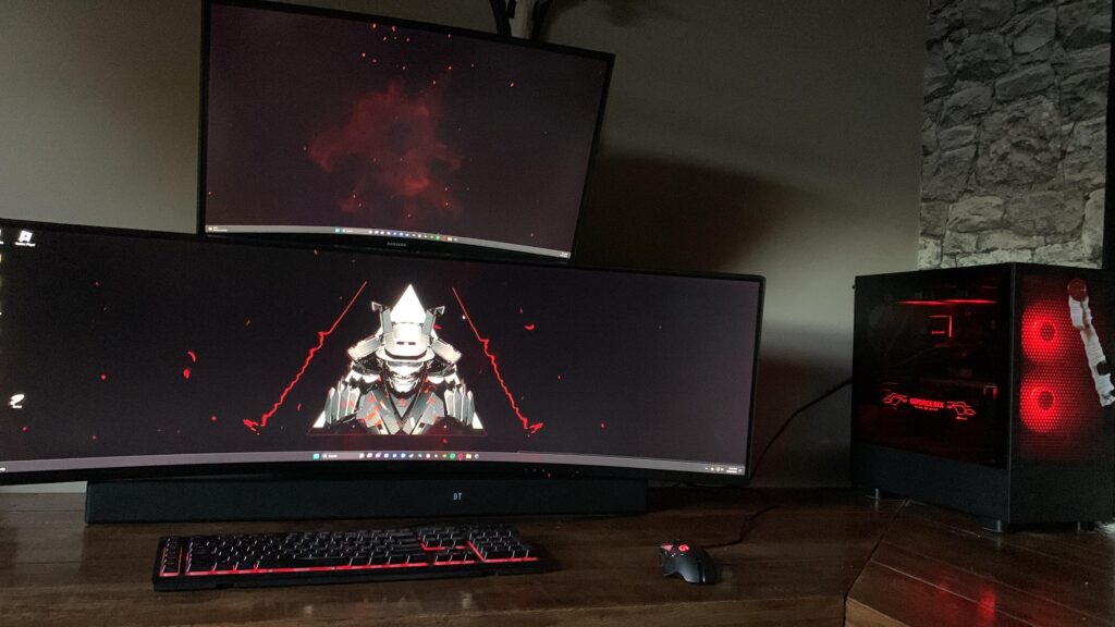 I bought monitor arms and cleaned it up!! I’m very proud of it