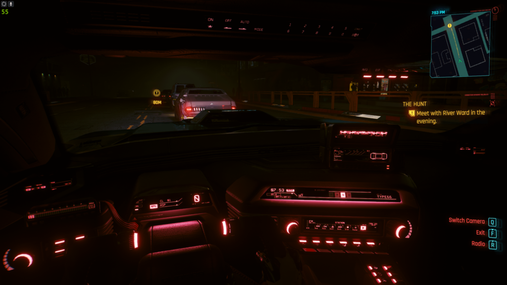 This is why I love driving in first-person sometimes. LOOK AT ALL THEM SHINY LIGHTS!
